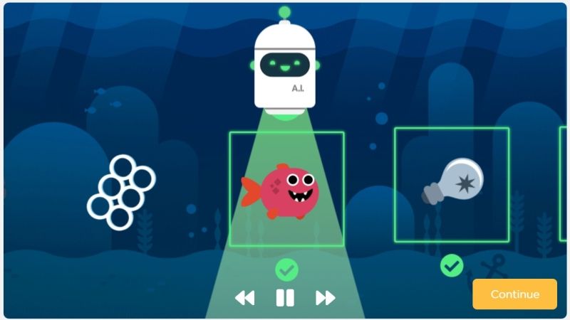 "Code.org's AI for Oceans game as an educational tool for kids